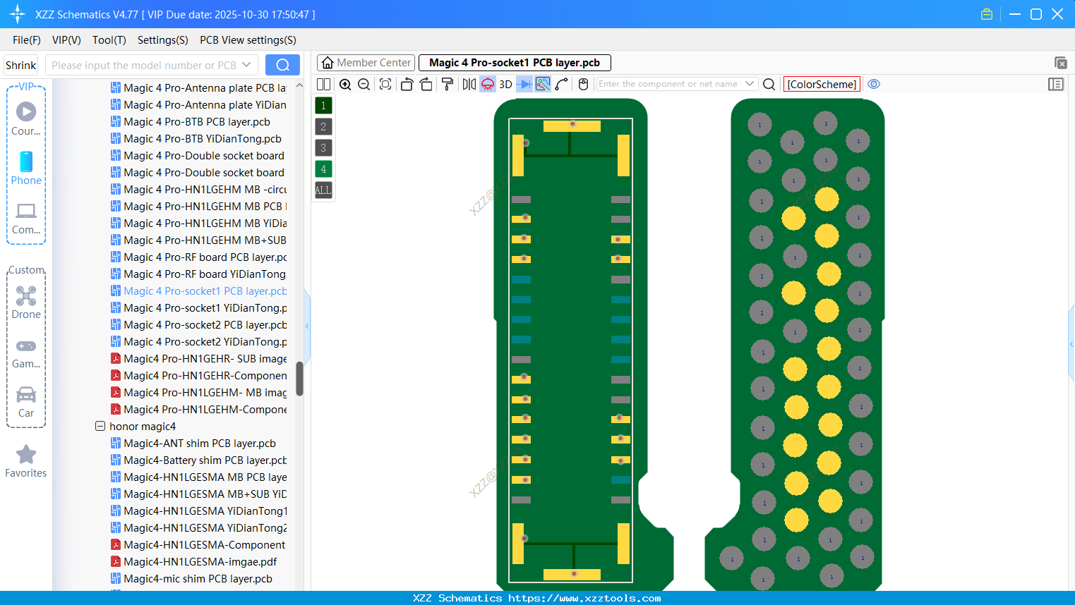 Honor Magic 4 Pro-socket1 PCB Layer